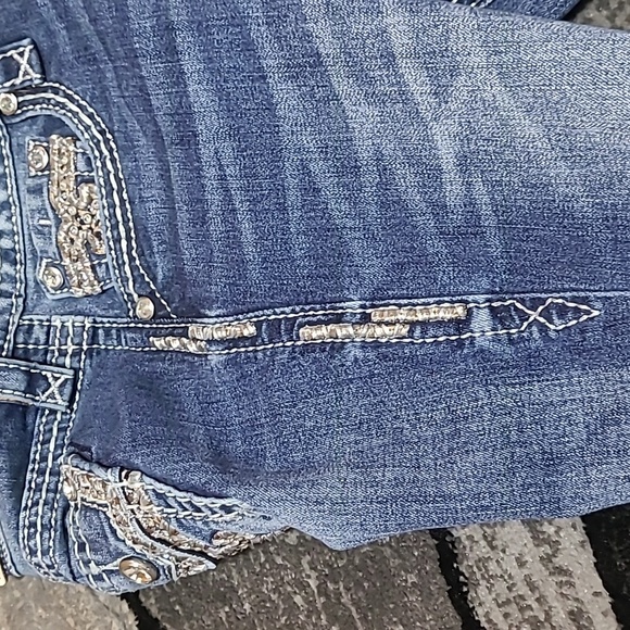 ROCK REVIVAL BETTY EMBROIDERED RHINESTONES SKINNY DENIM JEAN - Picture 13 of 16